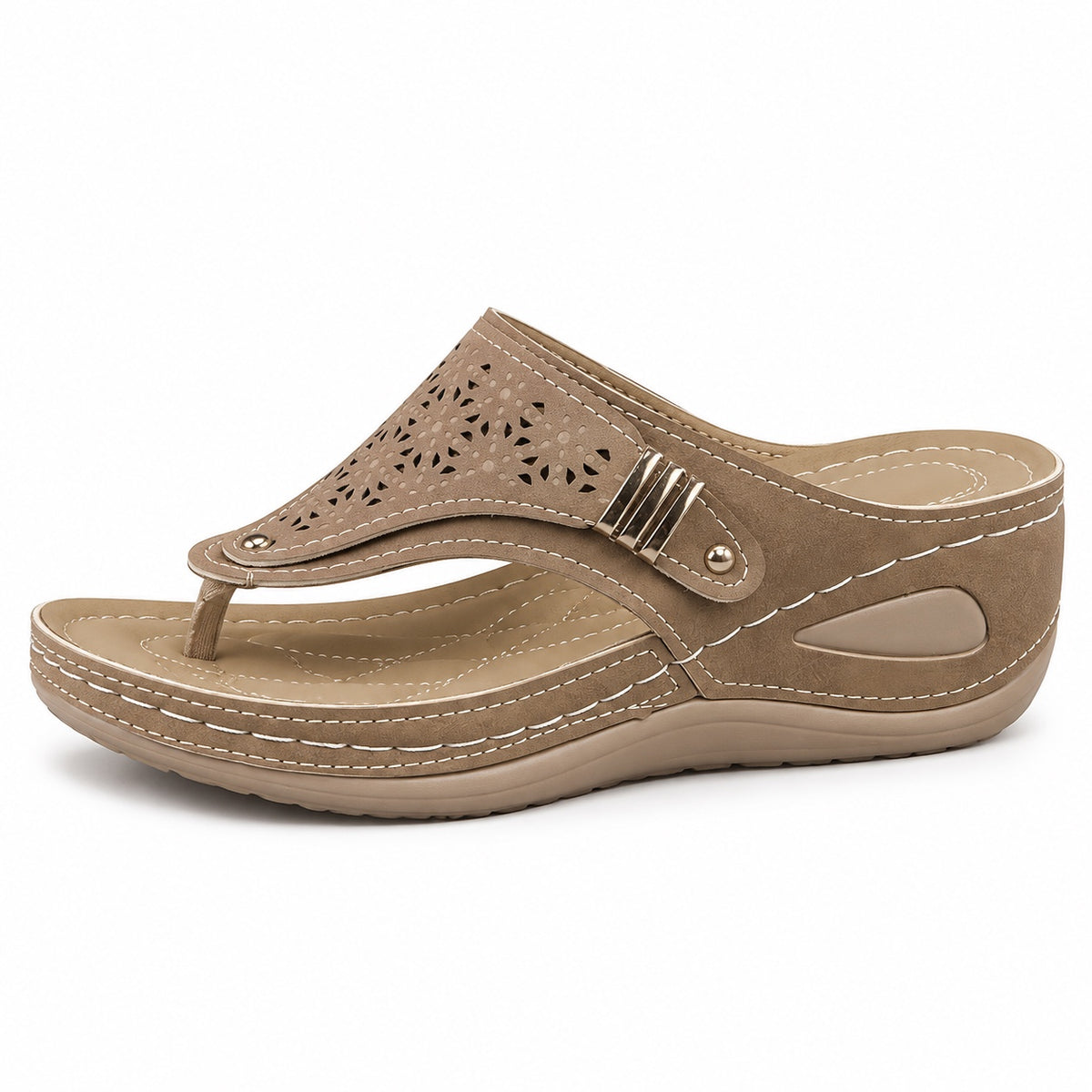 Nolan – Unisex Wide Toe Box Sandals in Brown