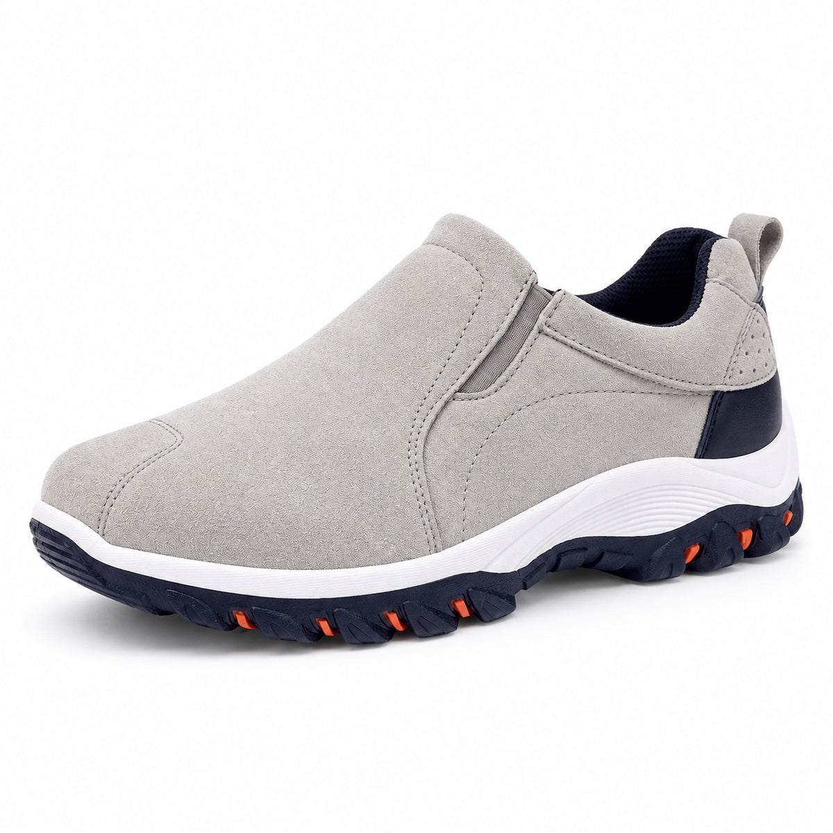 Obrien – Unisex Slip-On Shoes in Gray