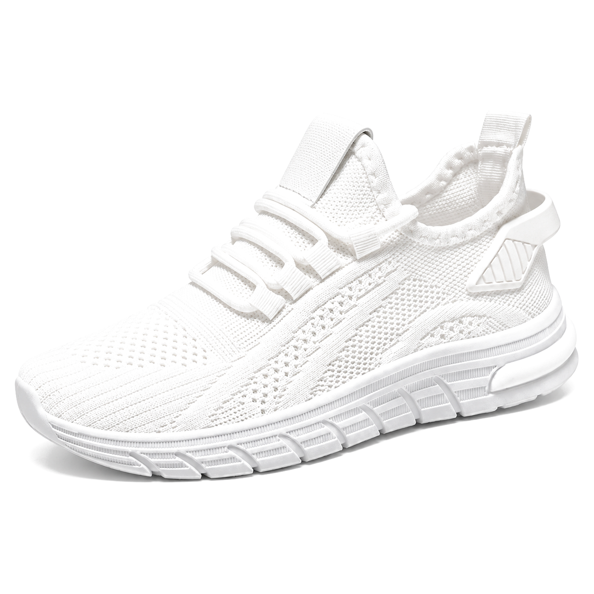 Odette – Women's Knit Walking Sneakers in White