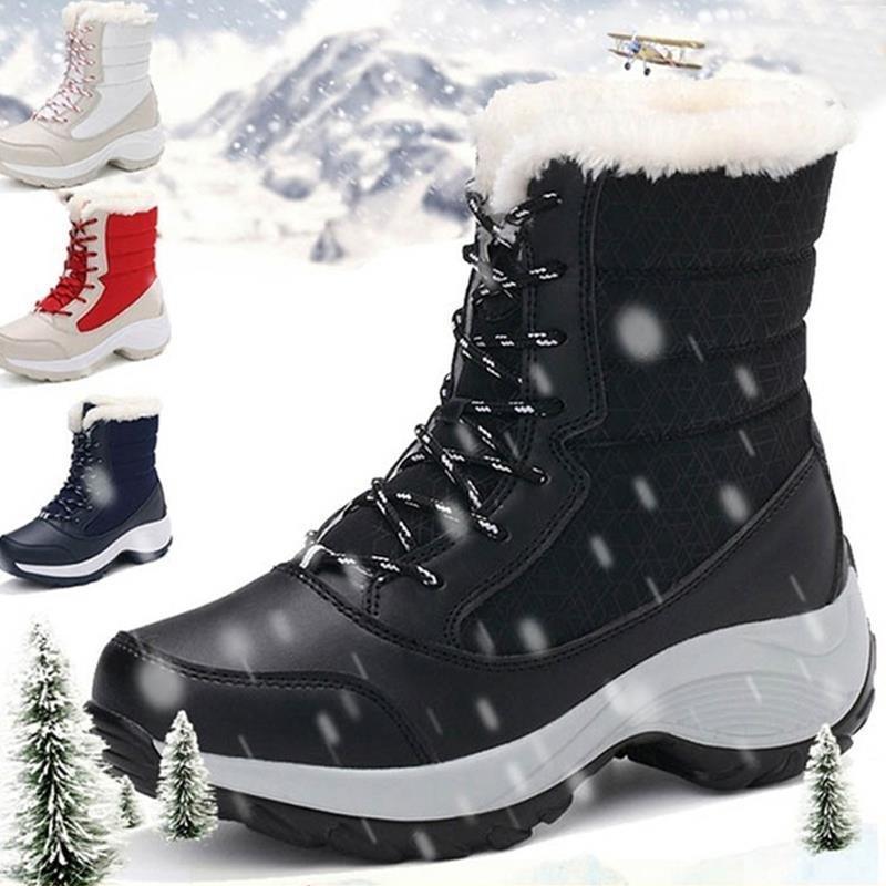 Women's Waterproof Winter Boots with Fur Lining