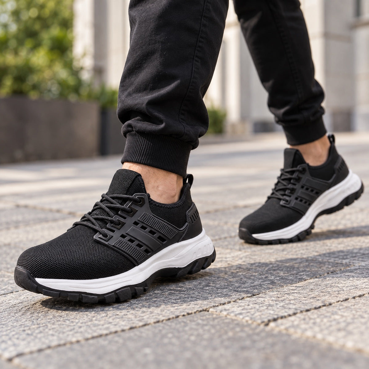 Ortiz – Unisex Arch Support Sneakers, worn on a walk