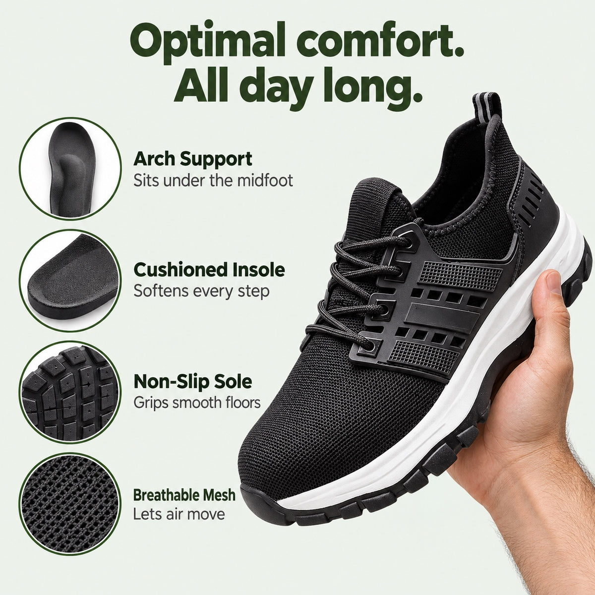 Ortiz – Unisex Arch Support Sneakers, features