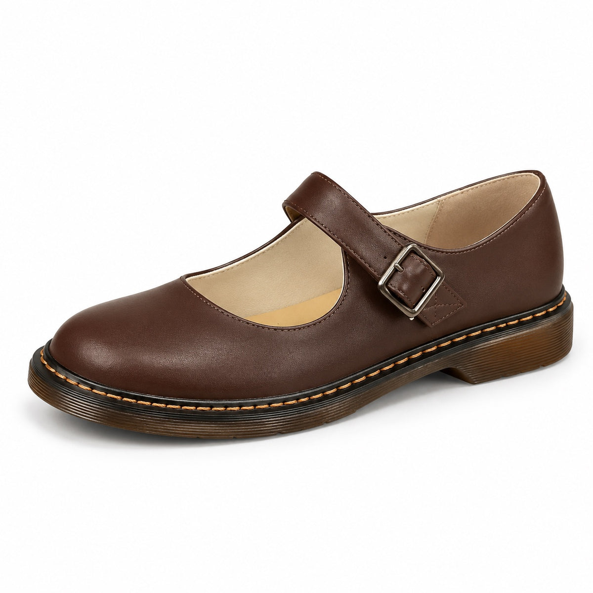 Osborne – Unisex Orthopedic Flats in Chestnut Brown