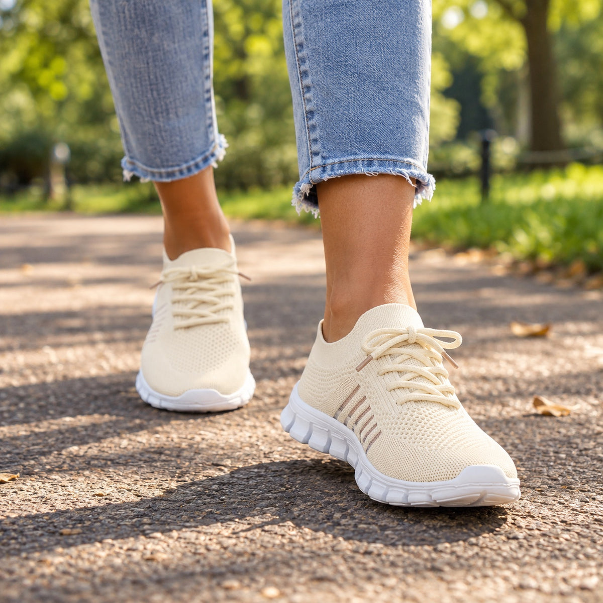 Patterson – Unisex Orthopedic Shoes, worn on a walk