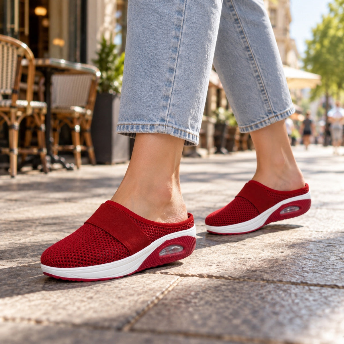 Paula – Women's Arch Support Shoes, worn on a walk