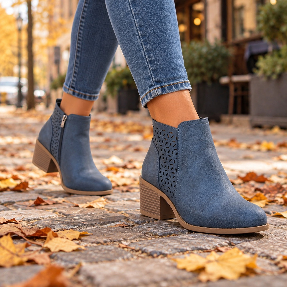 Penny – Women's Comfort Boots, worn on a walk
