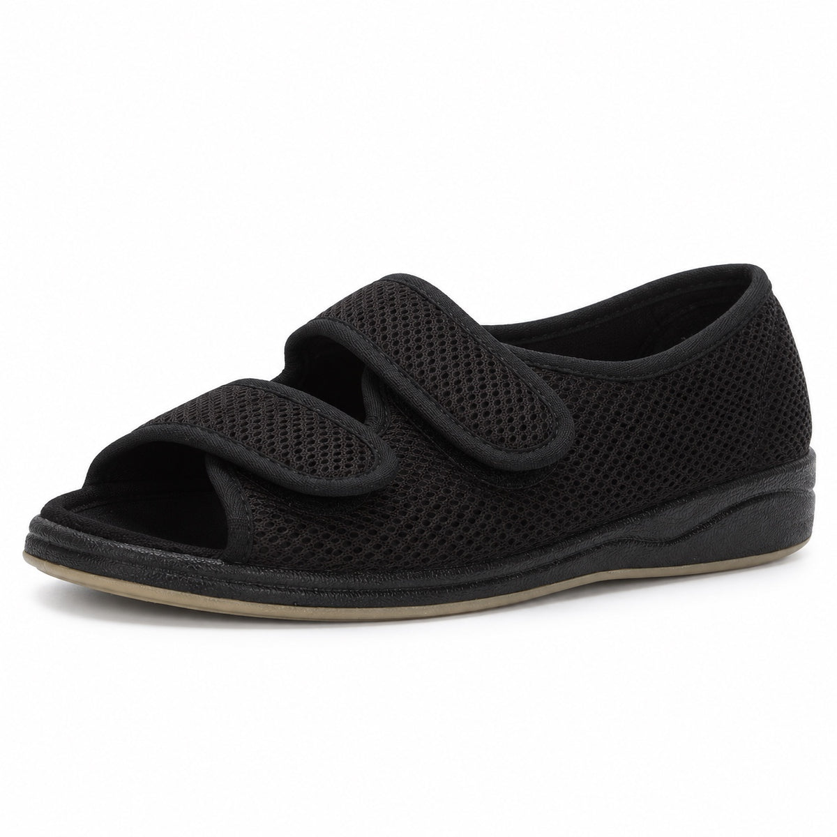 Peterson – Unisex Wide Toe Box Sandals in Black