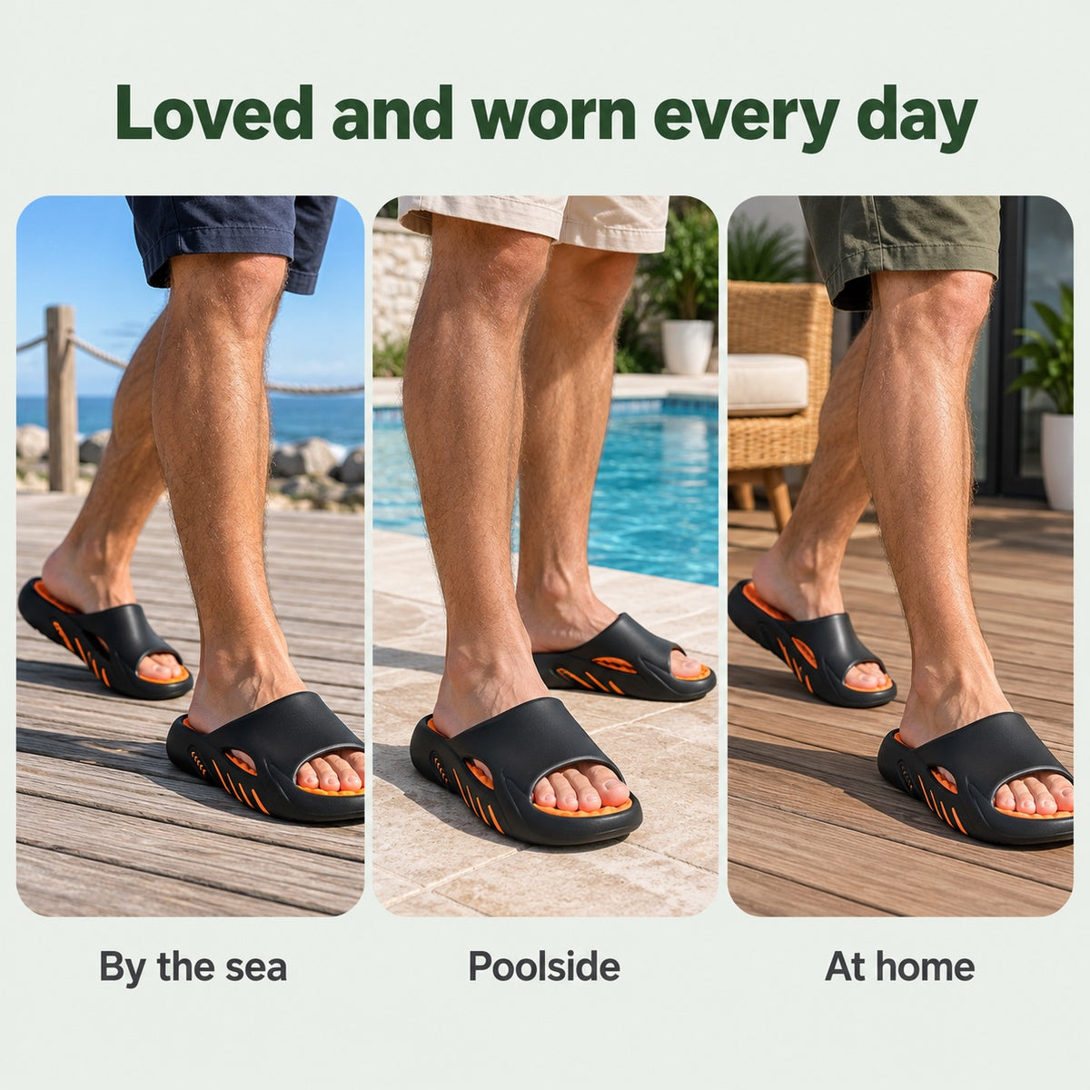 Phillip – Men's Comfortable Sandals, worn every day