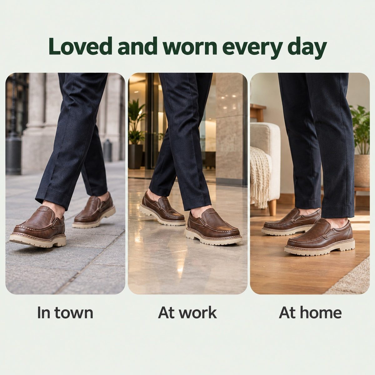 Piper – Unisex Slip-On Loafers, worn every day