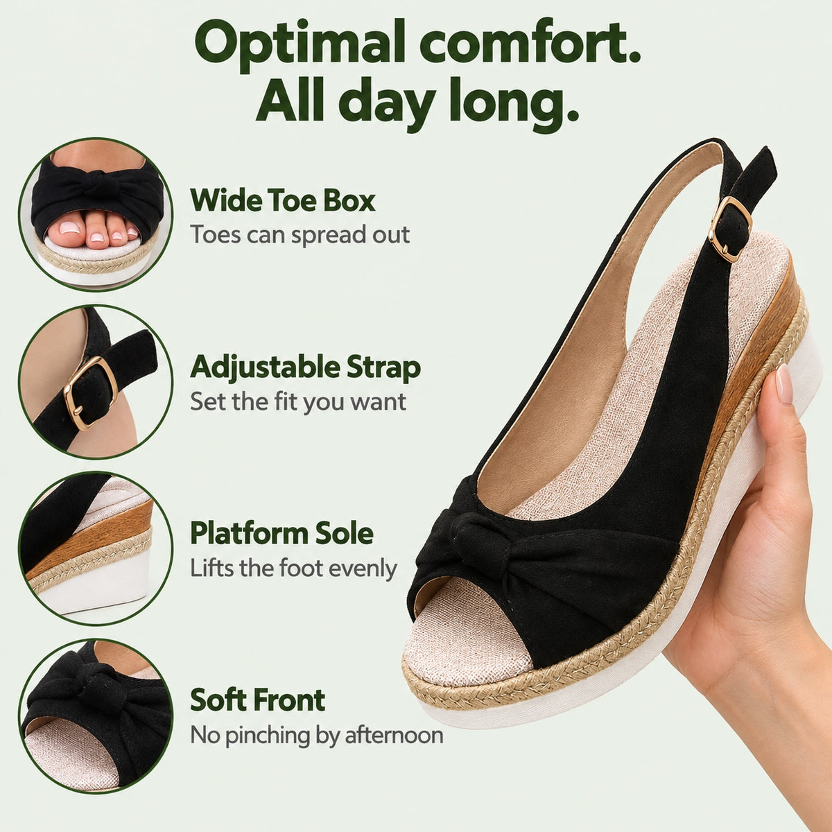 Pope – Unisex Wide Toe Box Sandals, features