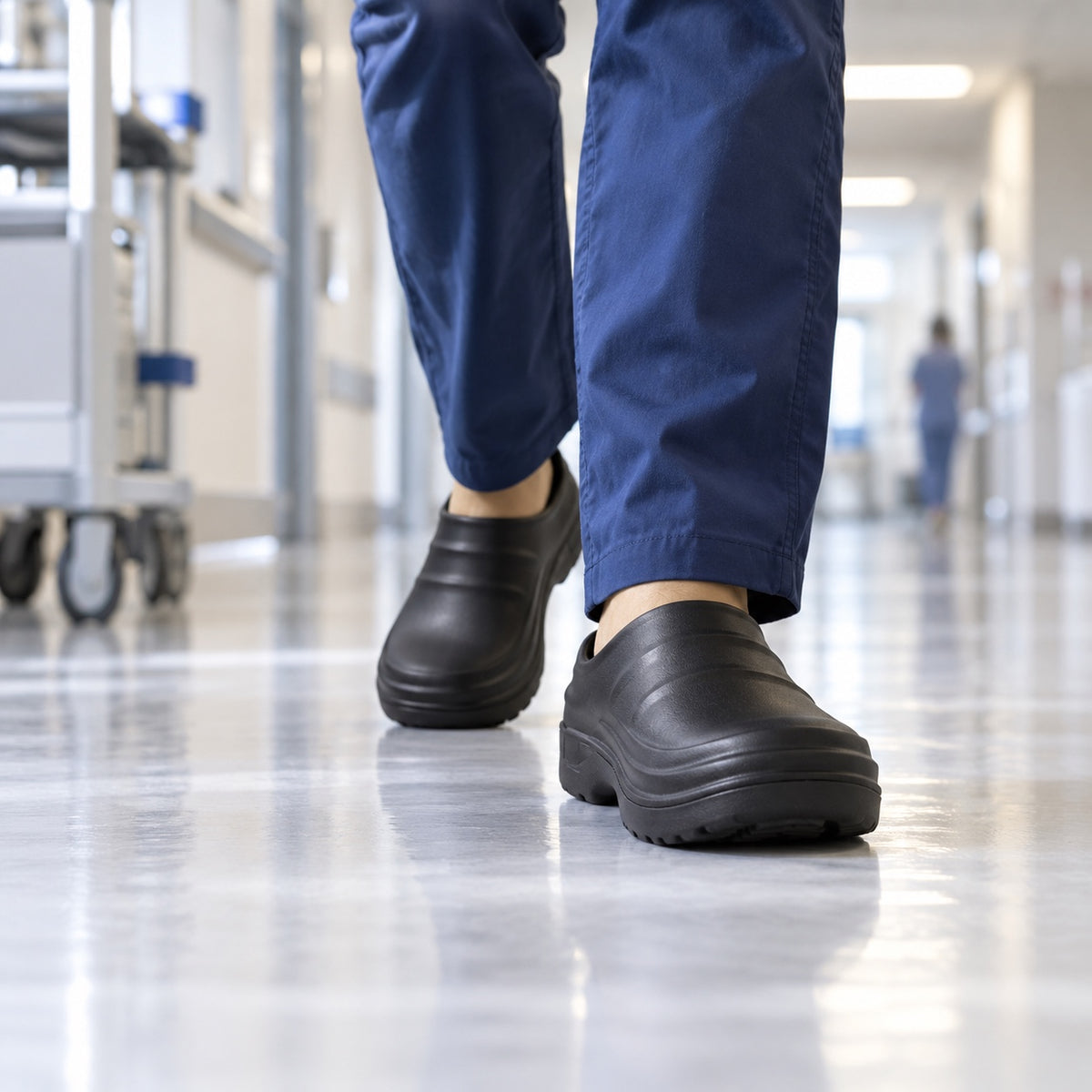 Powers – Unisex Nursing Shoes, worn on a walk