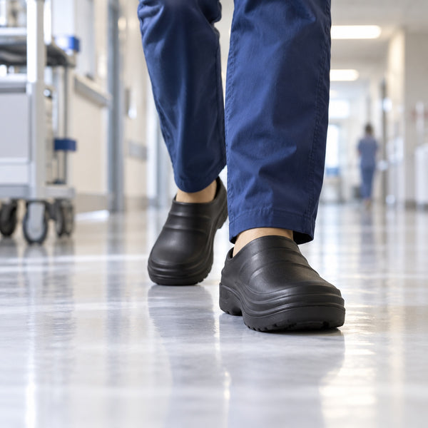 Powers – Unisex Nursing Shoes, worn on a walk