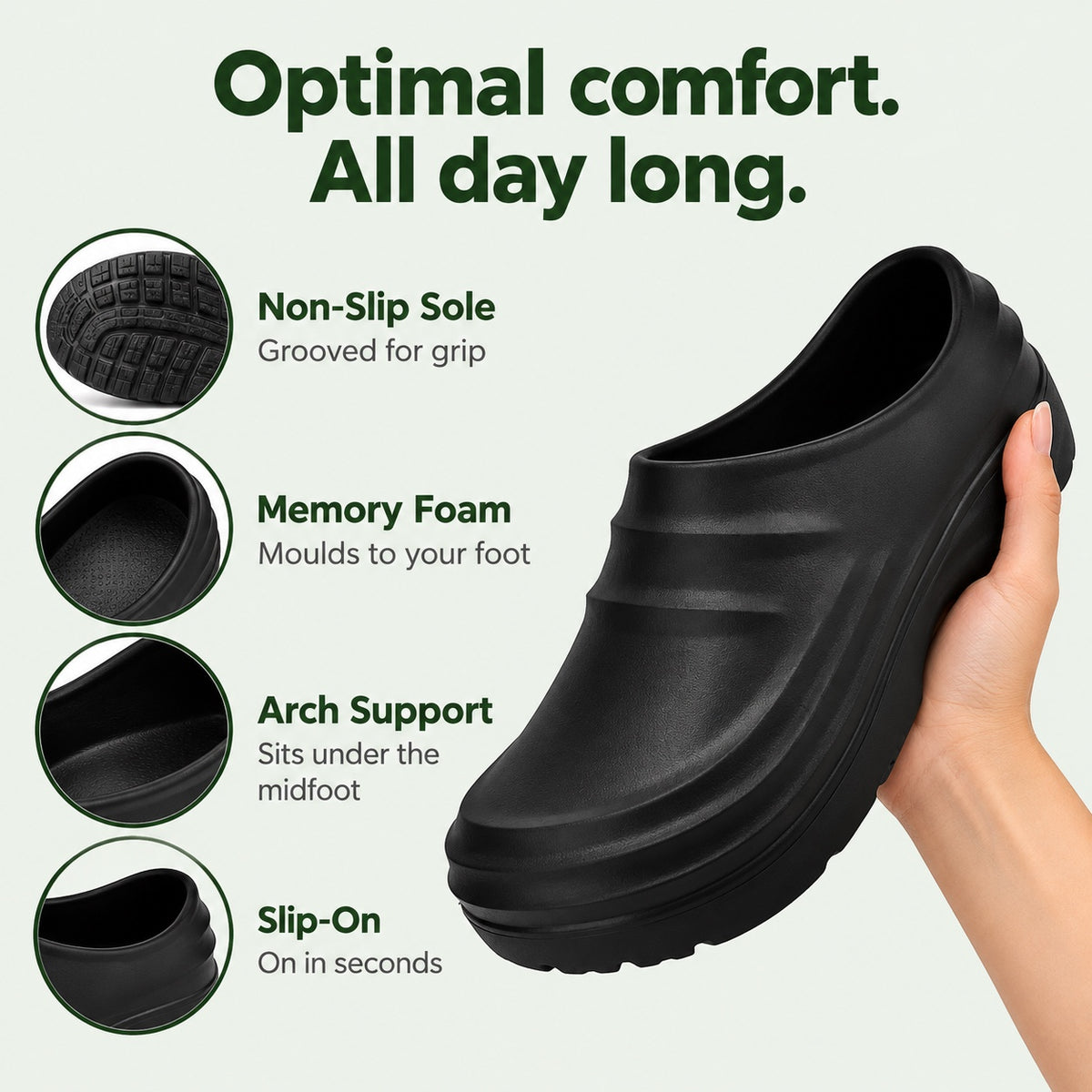 Powers – Unisex Nursing Shoes, features