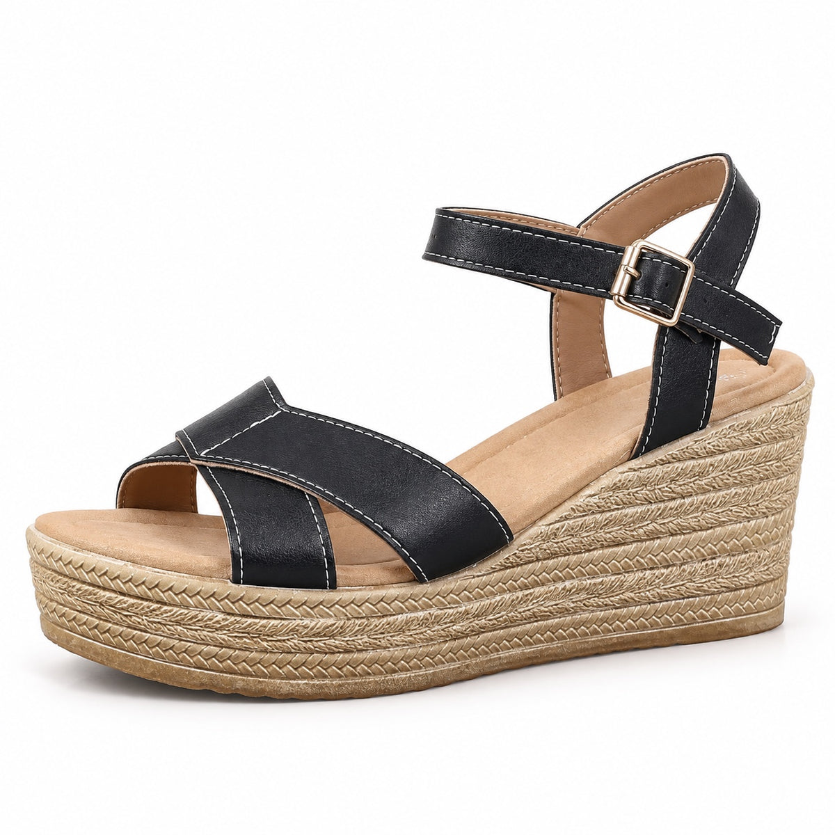 Quincy – Unisex Wide Toe Box Sandals in Black