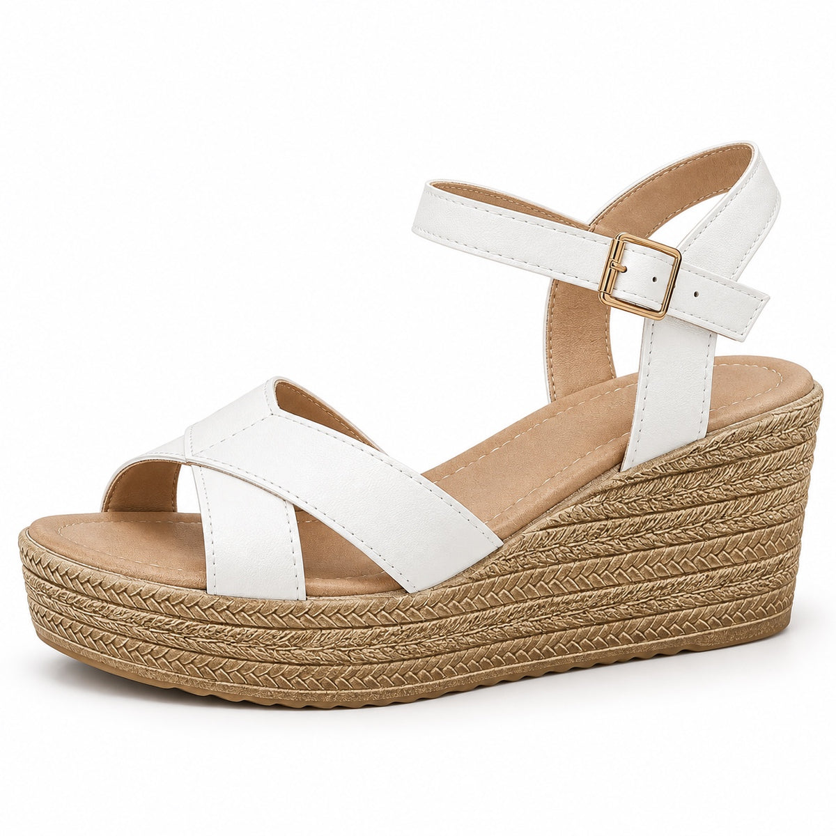 Quincy – Unisex Wide Toe Box Sandals in White