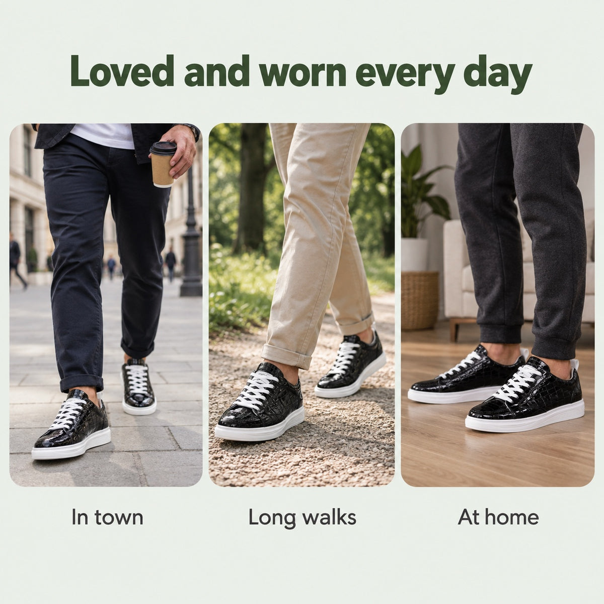 Randolph – Men's Lace-Up Sneakers, worn every day