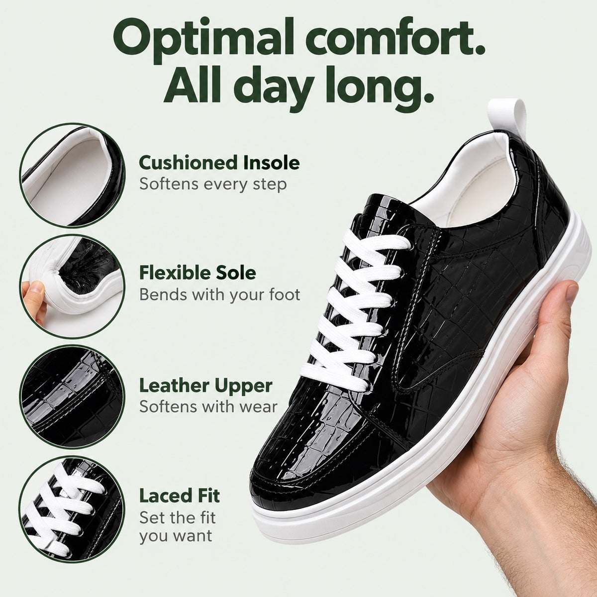 Randolph – Men's Lace-Up Sneakers, features