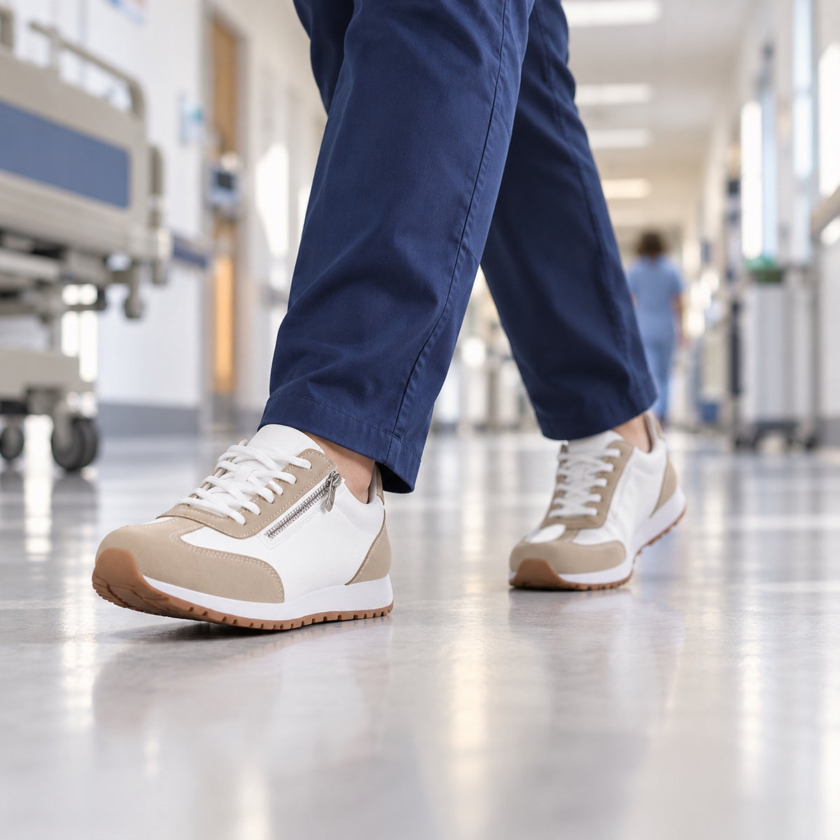 Raquel – Women's Nursing Shoes, worn on a walk