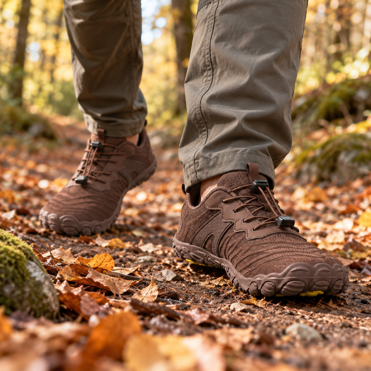 Reeves – Unisex Barefoot Shoes, worn on a walk
