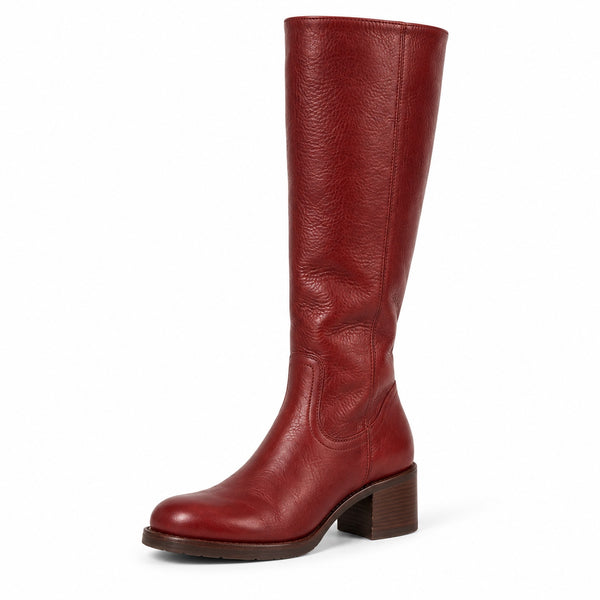 Rena – Women's Wide Calf Boots in Red