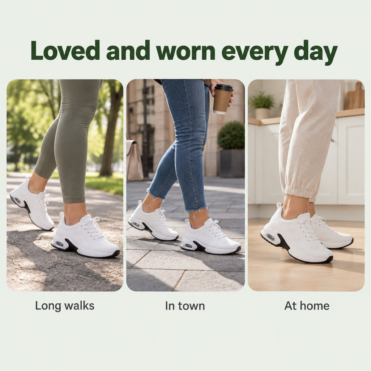 Rhonda – Women's Arch Support Sneakers, worn every day