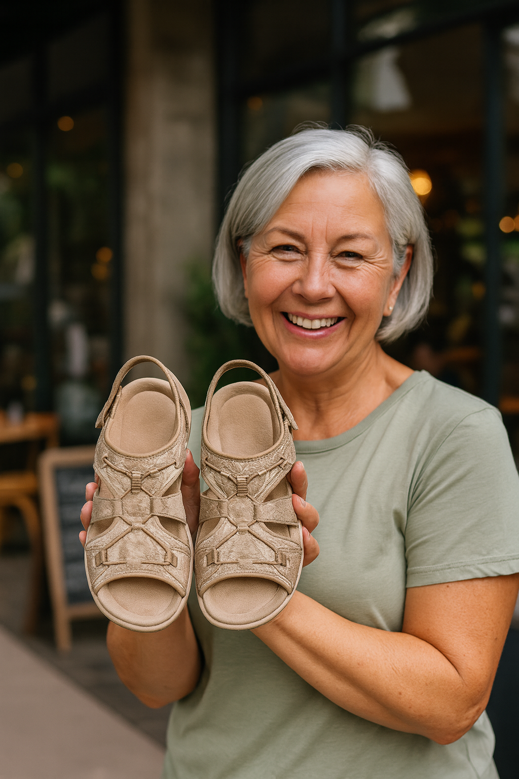 Roberta | Orthopedic Sandals with Adjustable Straps and Cushioned Footbed