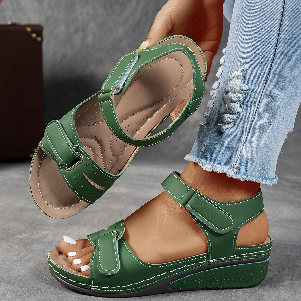 Roberta | Orthopedic Sandals with Adjustable Straps and Wedge Sole