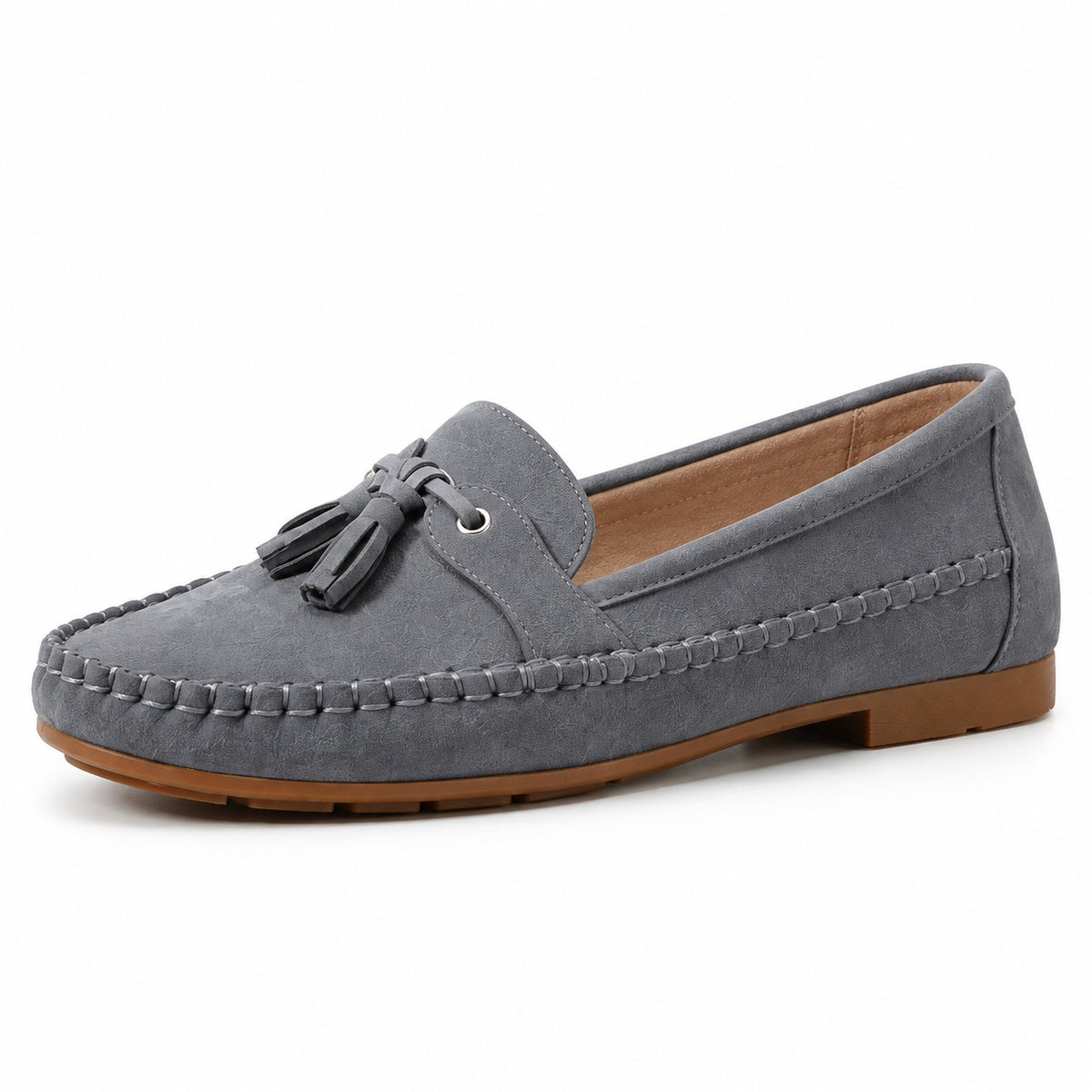 Robertson – Unisex Slip-On Loafers in Stone Gray
