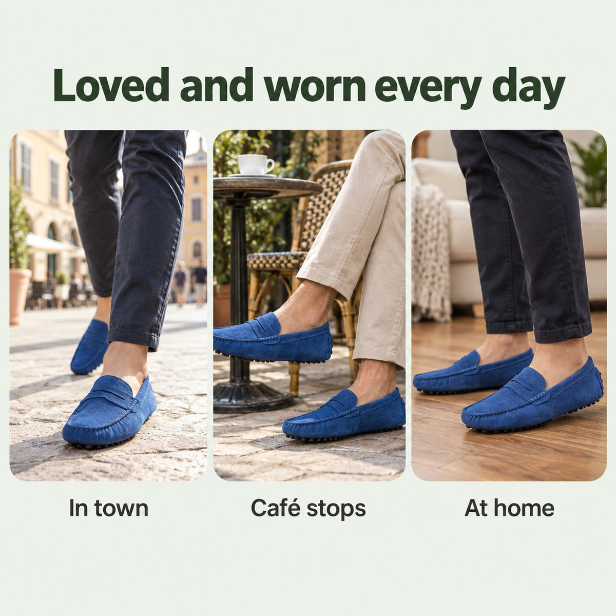 Roger – Men's Slip-On Loafers, worn every day
