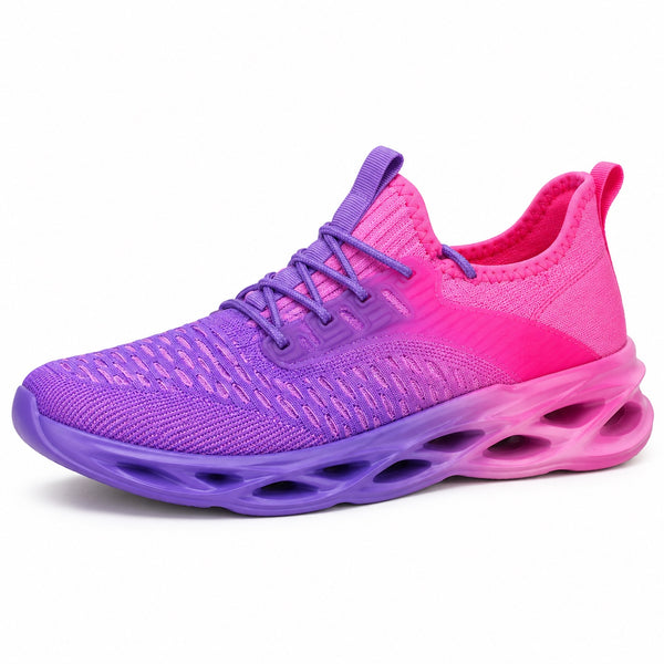 Rosalie – Women's Non-Slip Sneakers in Red and Purple