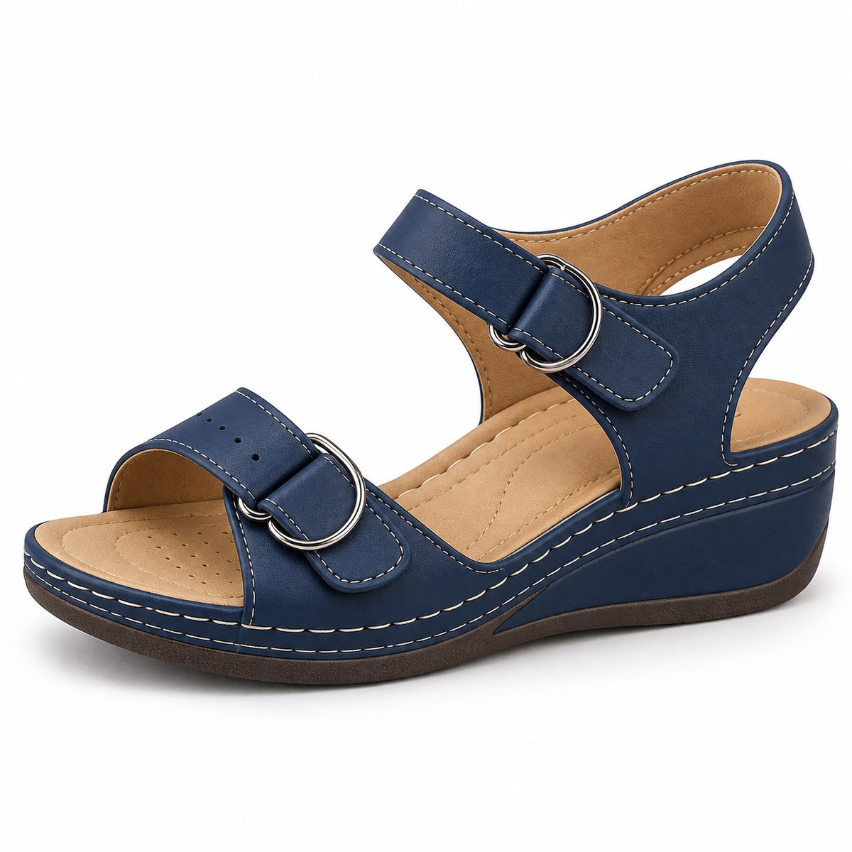 Roxanne – Women's Wide Toe Box Sandals in Blue