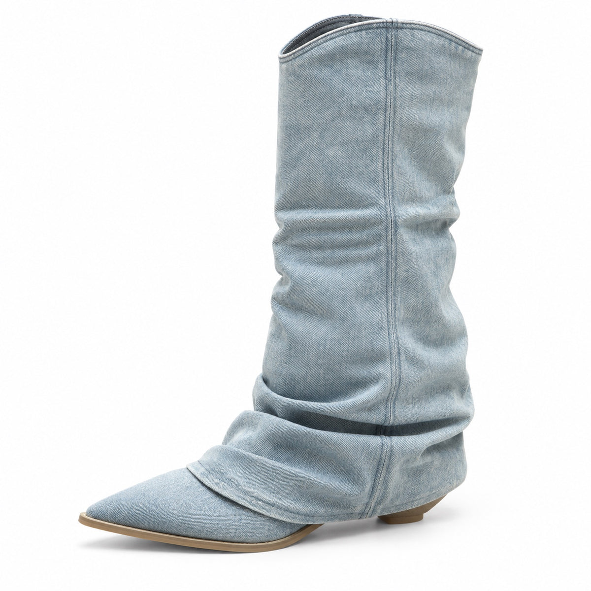 Ruby – Women's Wide Calf Boots in Light Blue