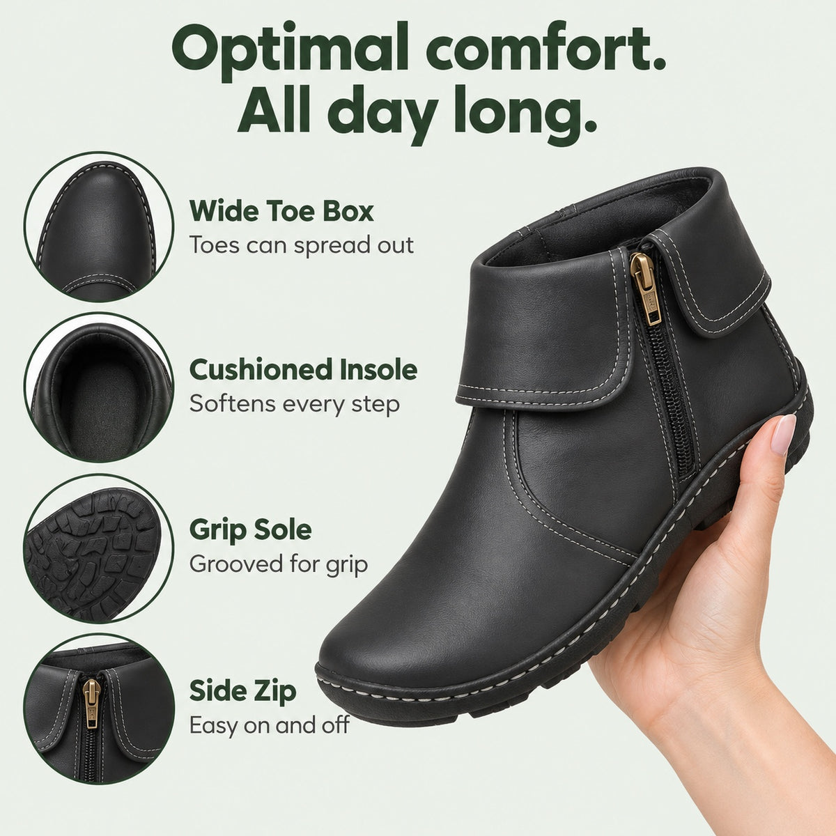 Ruth – Women's Comfort Boots, features