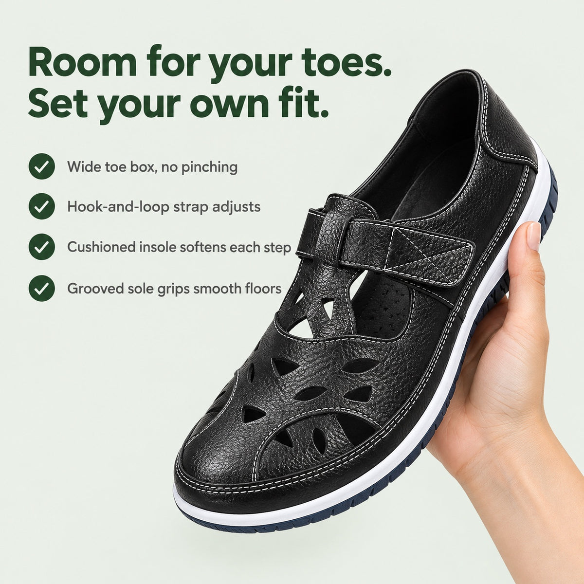 Shaw – Unisex Wide Toe Box Sandals, key benefits