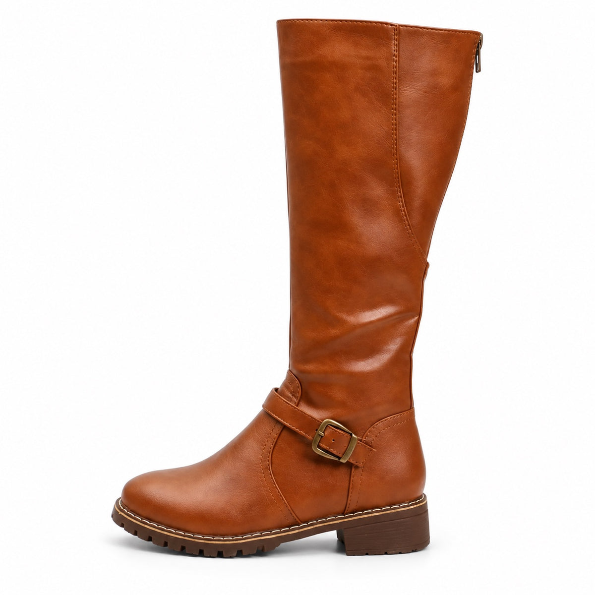 Shelly – Women's Wide Calf Boots in Brown