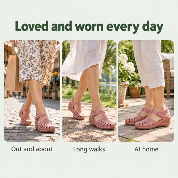 Sheryl – Women's Wide Toe Box Sandals, worn every day