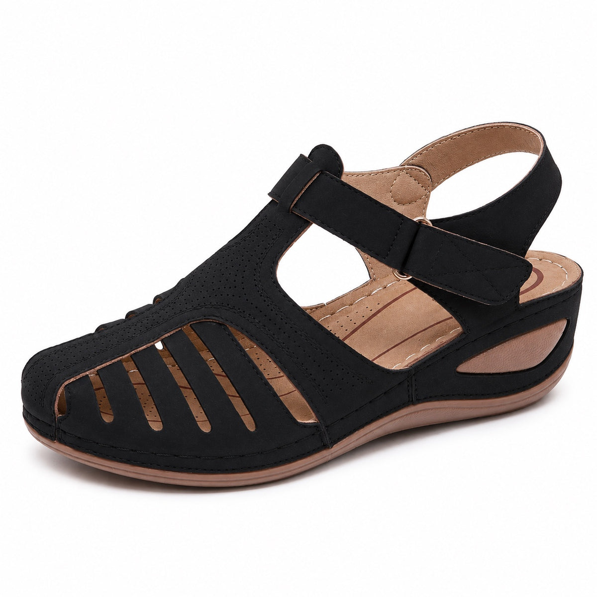 Sheryl – Women's Wide Toe Box Sandals in Black