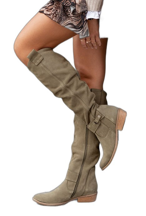Avery – Botas unisex de caña ancha para pantorrillas gruesas