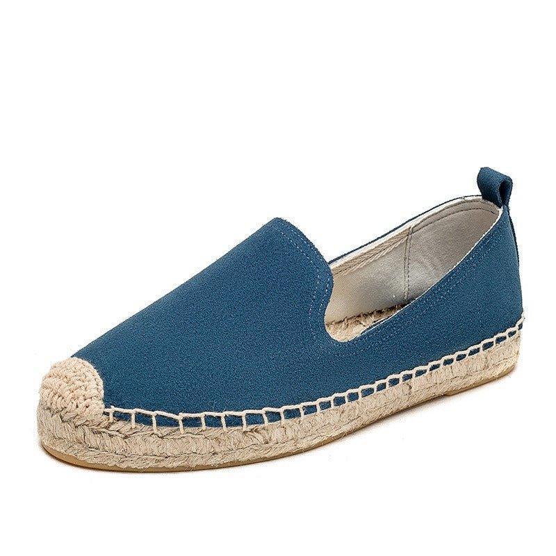 Women's Wide Toe Box Woven Leather Loafers