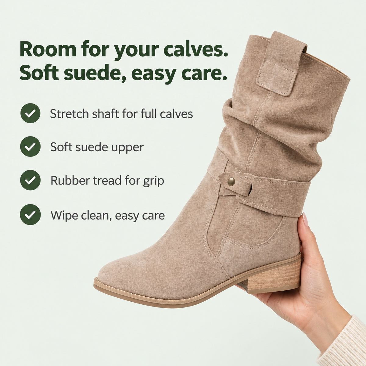 Spencer – Unisex Wide Calf Boots, key benefits