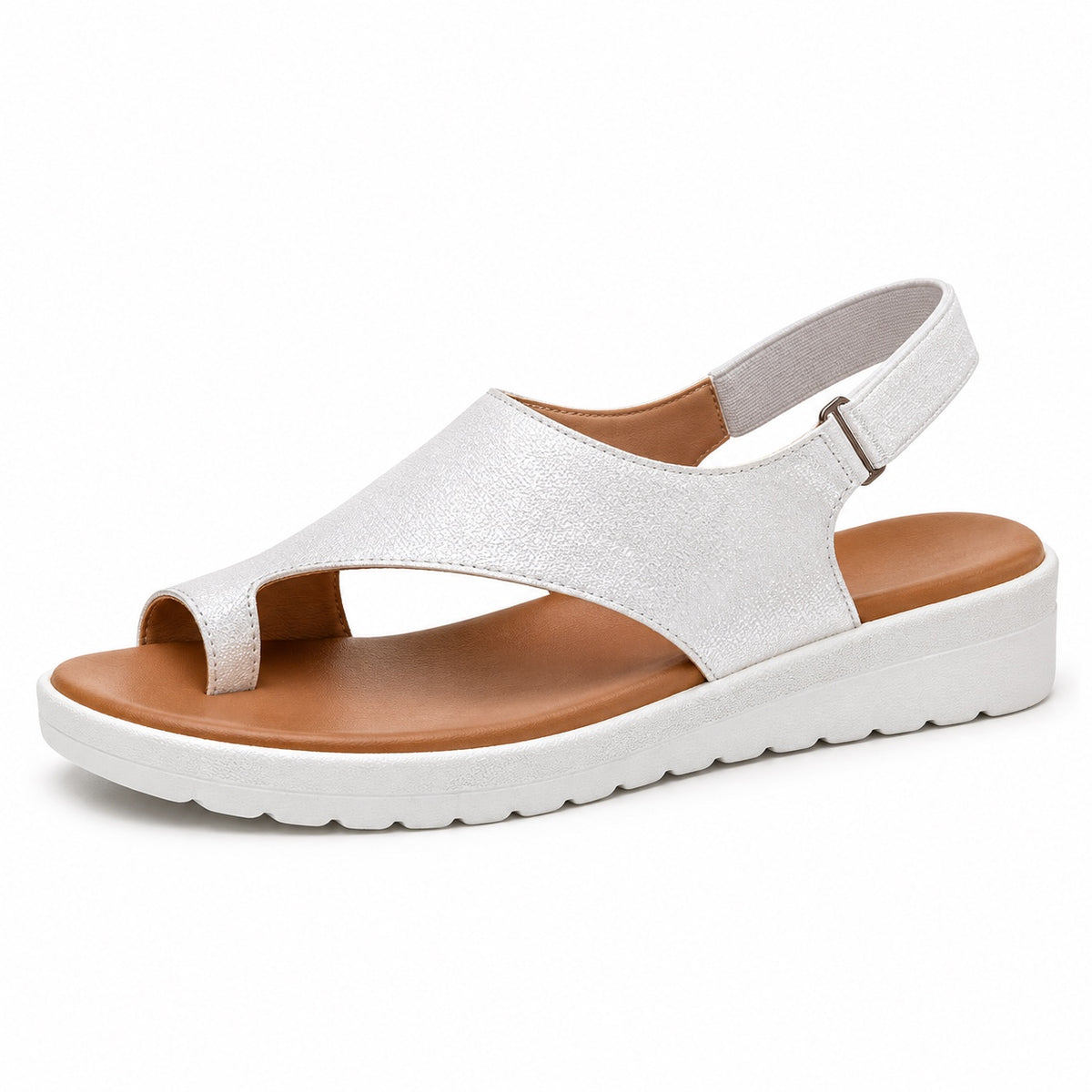 Stevens – Unisex Wide Toe Box Sandals in Silver