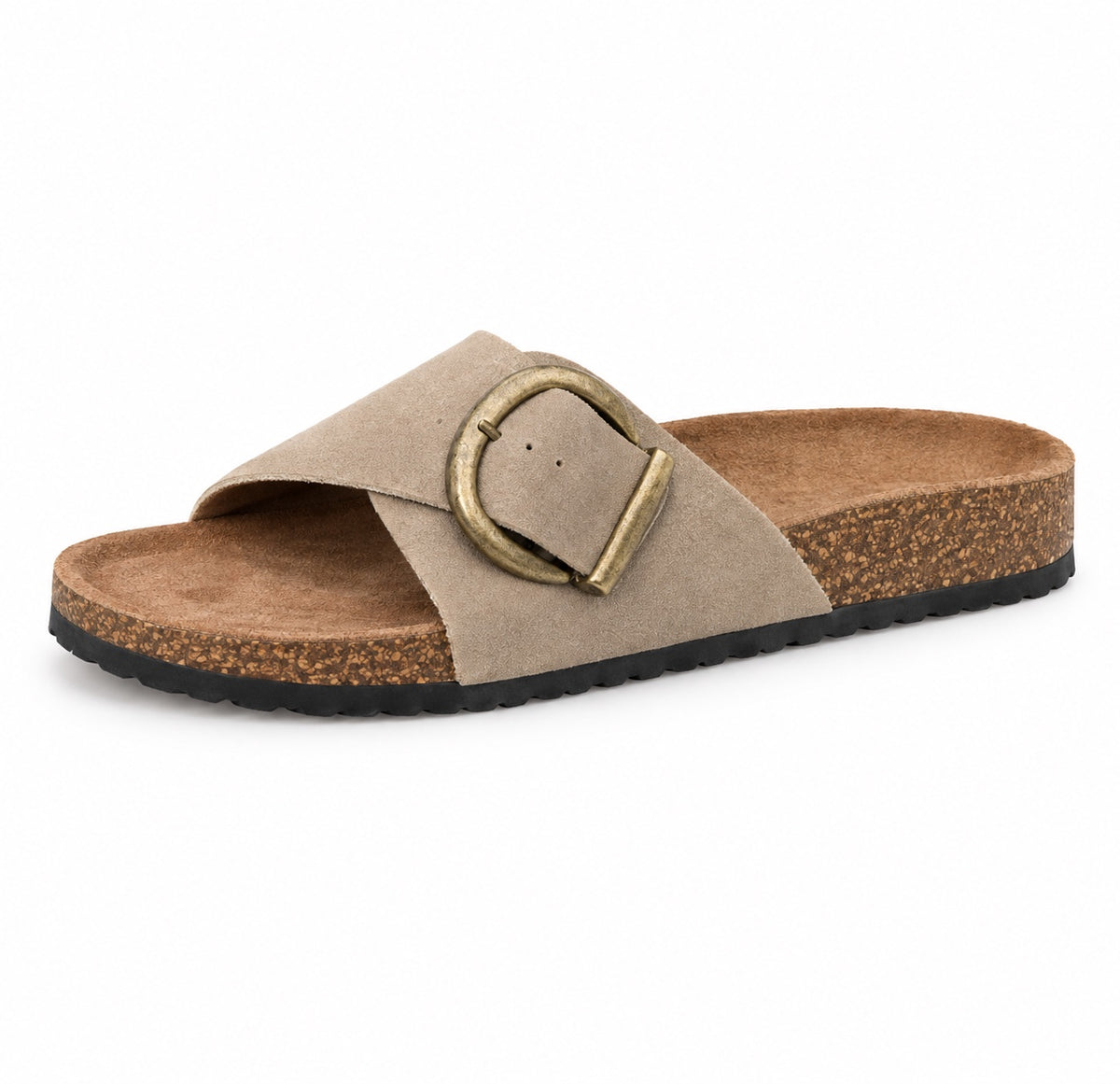 Sutton – Unisex Wide Toe Box Sandals in Khaki