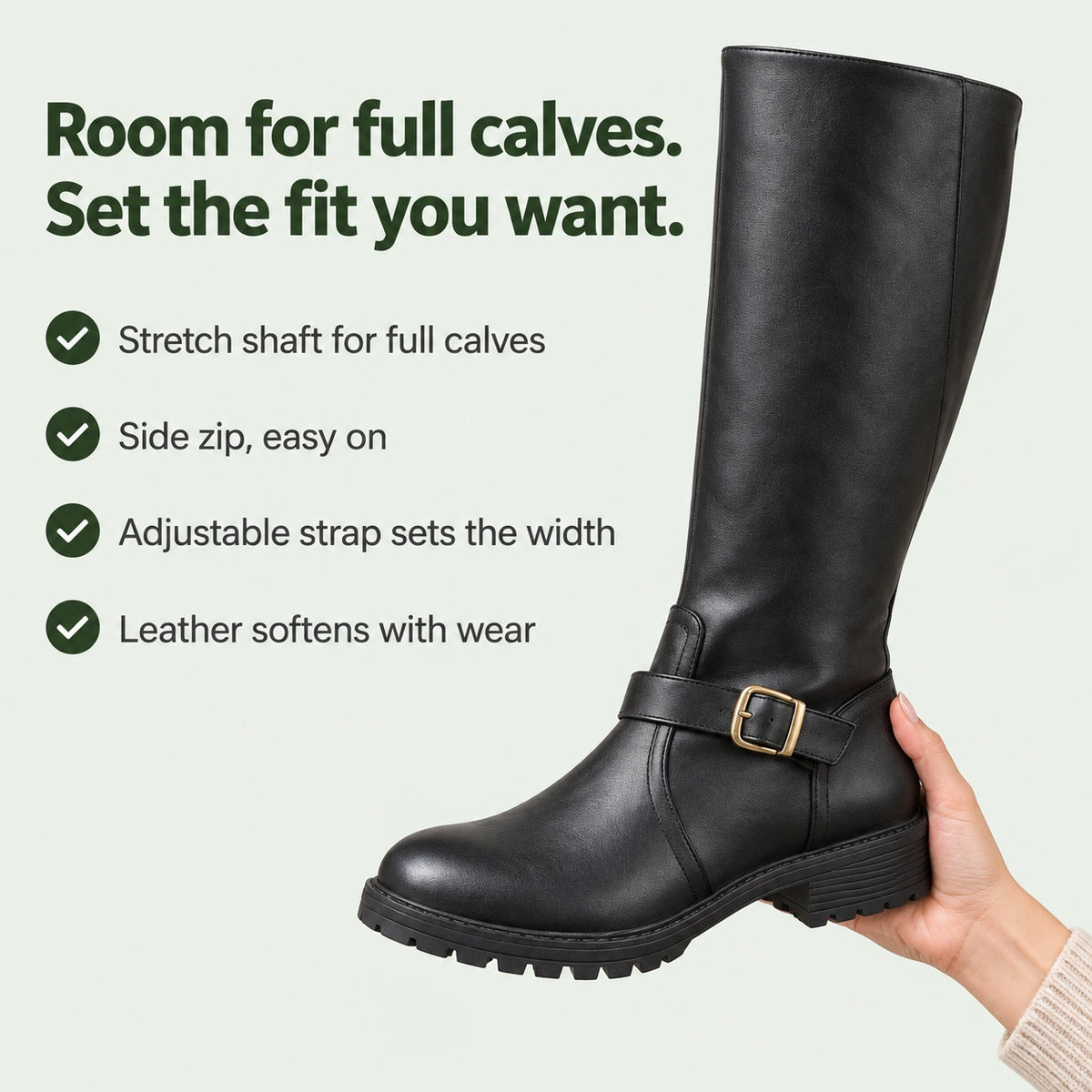 Tabitha – Women's Wide Calf Boots, key benefits