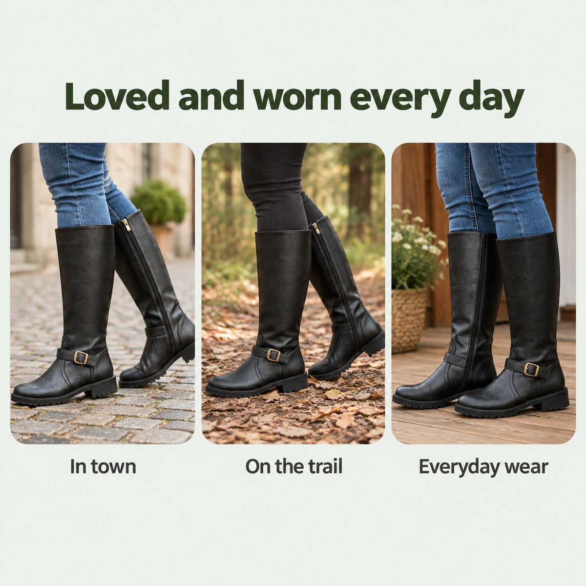 Tabitha – Women's Wide Calf Boots, worn every day