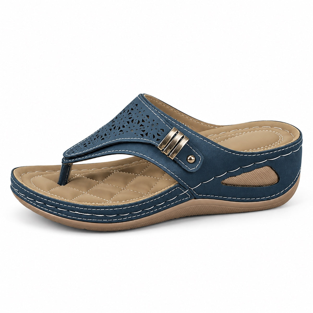 Tammie – Women's Wide Toe Box Sandals in Navy blue
