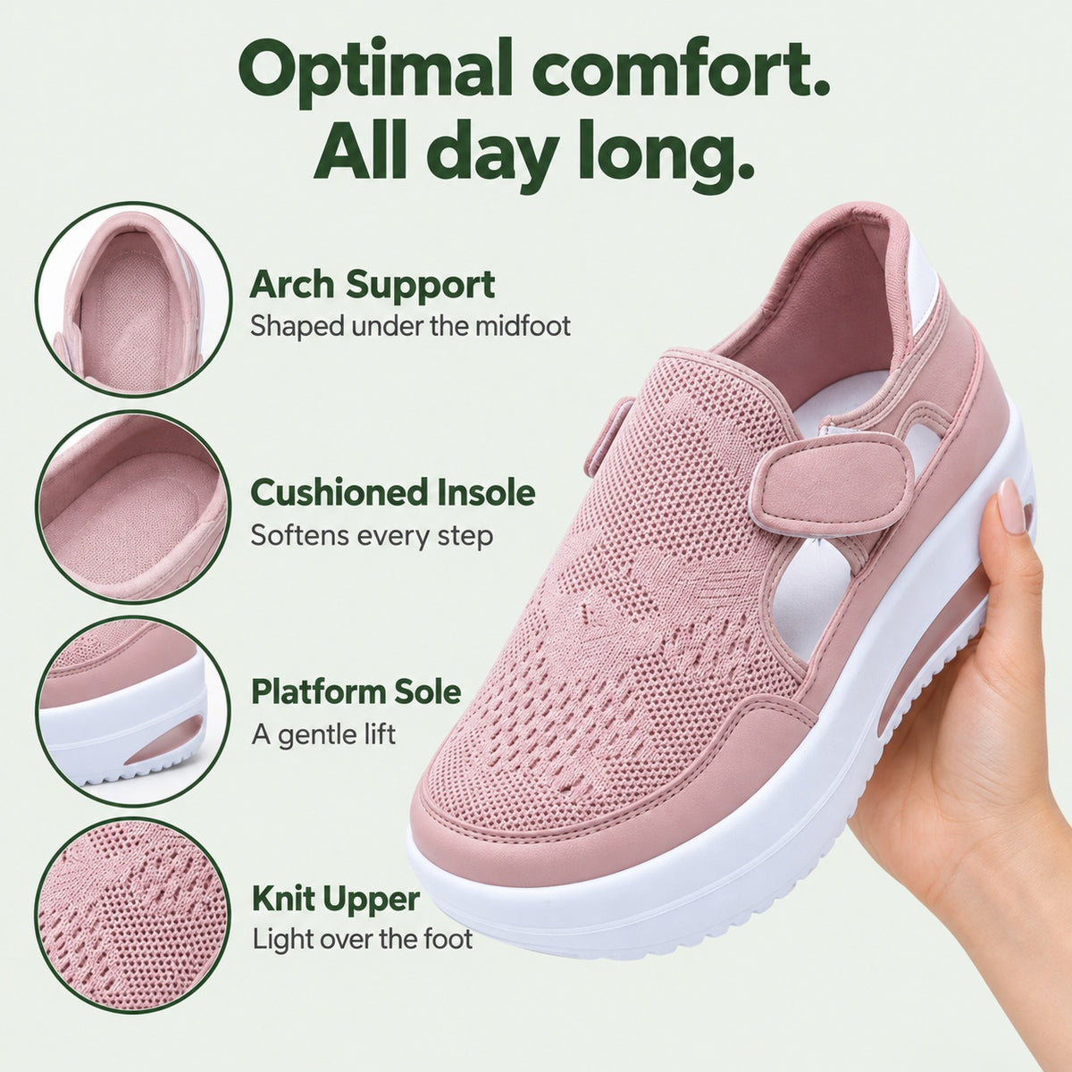 Teresa – Women's Arch Support Sneakers, features
