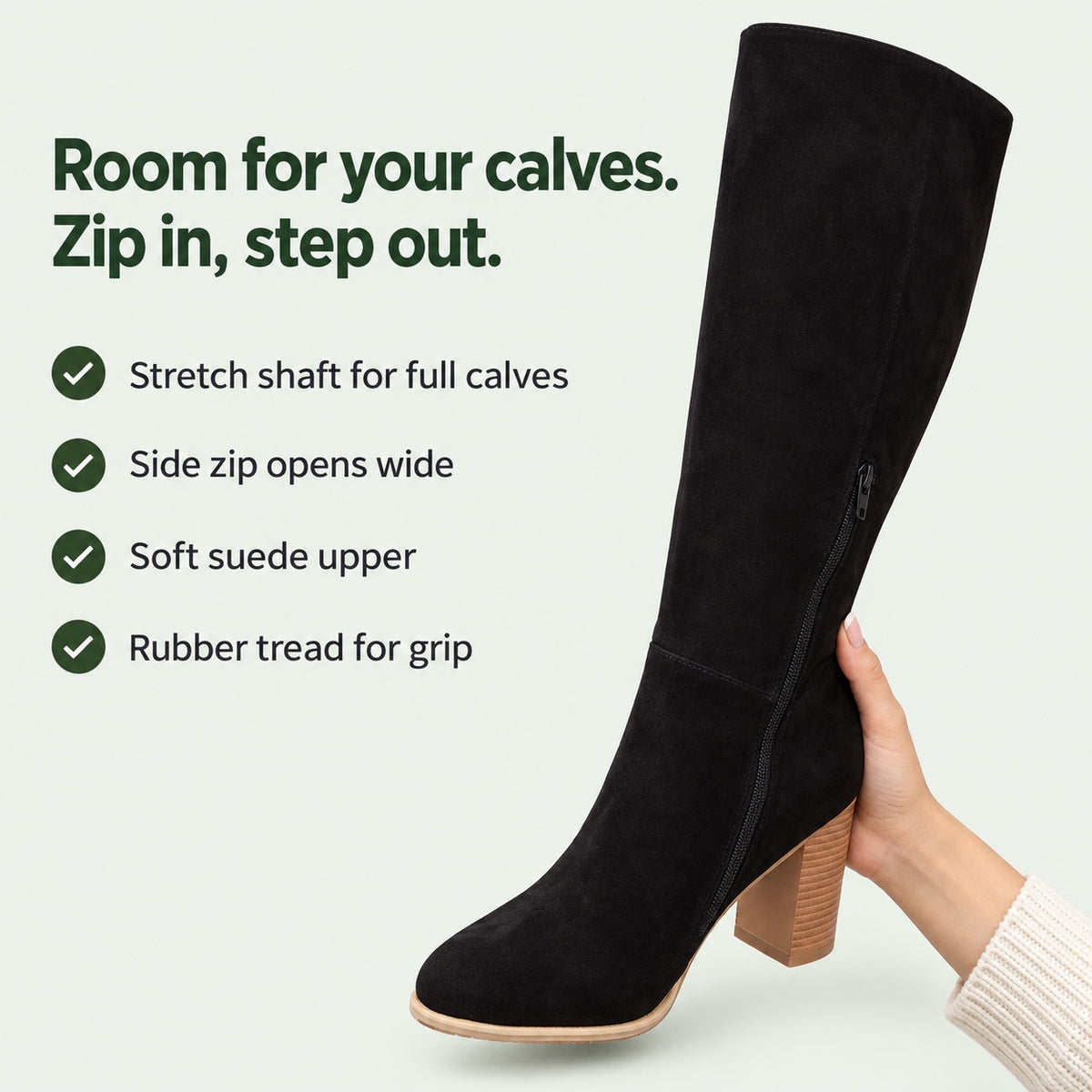 Teri – Women's Wide Calf Boots, key benefits