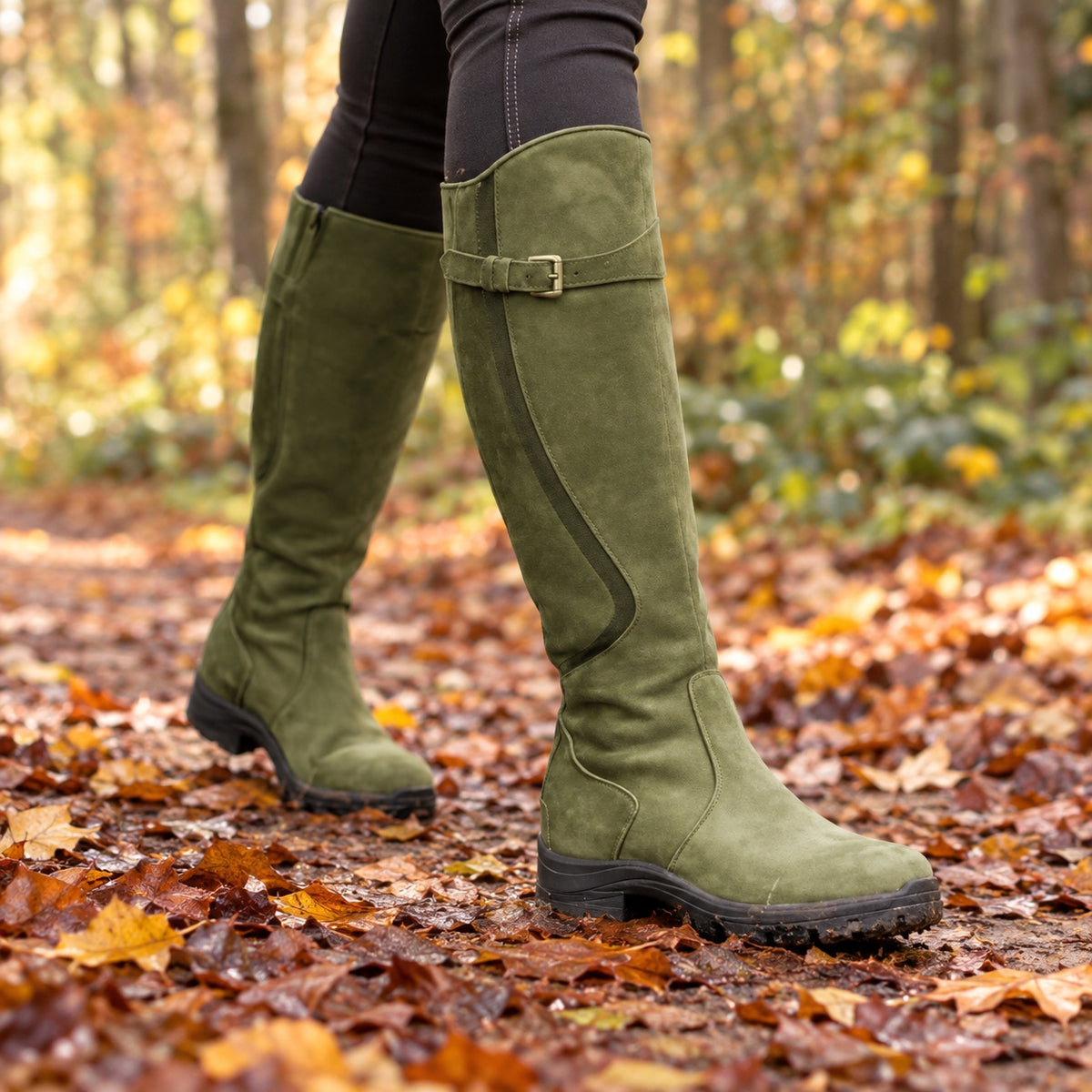 Tonya – Women's Wide Calf Boots, worn on a walk