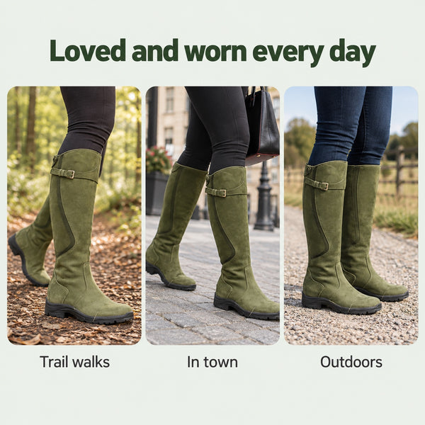 Tonya – Women's Wide Calf Boots, worn every day