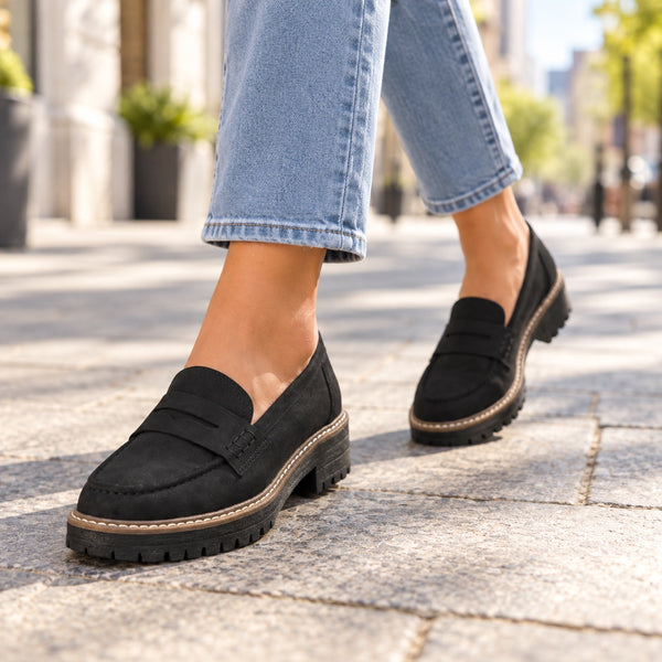 Tucker – Unisex Orthopedic Loafers, worn on a walk